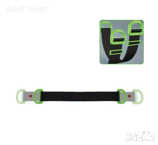 Колан за преместване на мебели, товари, Черен/ Зелен , 165см, до 100кг, снимка 4 - Аксесоари и консумативи - 49055343