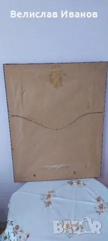 Гоблен планински пейзаж със стъкло и красива дървена рамка.Отлично състояние, снимка 10 - Гоблени - 50054177