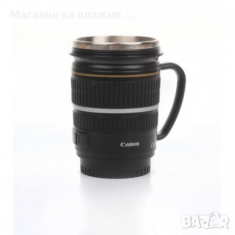 Термо чаша обектив Canon с дръжка, снимка 4 - Чаши - 26733615