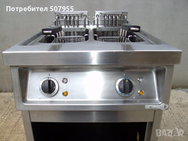 Професионален, електрически, двоен фритюрник на база, снимка 4 - Обзавеждане на кухня - 43780458