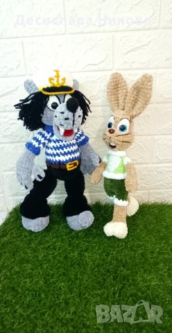 Вълкът от"Ну погоди"-ръчна изработка, снимка 2 - Плюшени играчки - 36918136