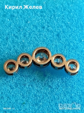 Сребърно бижу с кристали Сваровски красив стилен дизайн 37671, снимка 5 - Колиета, медальони, синджири - 52621680