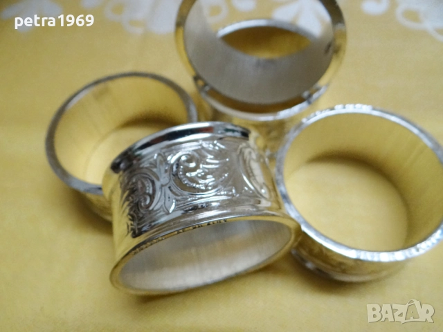 Орнаментирани метални пръстени за салфетки, снимка 3 - Аксесоари за кухня - 51954019