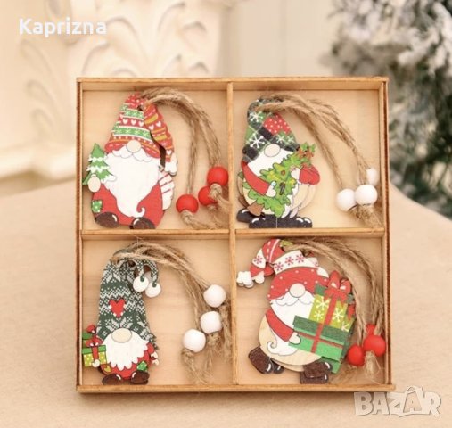 Коледна украса от дърво, снимка 1 - Коледни подаръци - 43415657