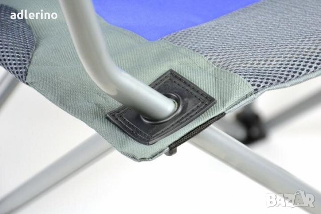 Рибарски стол, сгъваем стол, пикник стол, къмпинг стол, синьо - 130 кг, снимка 4 - Градински мебели, декорация  - 34313588