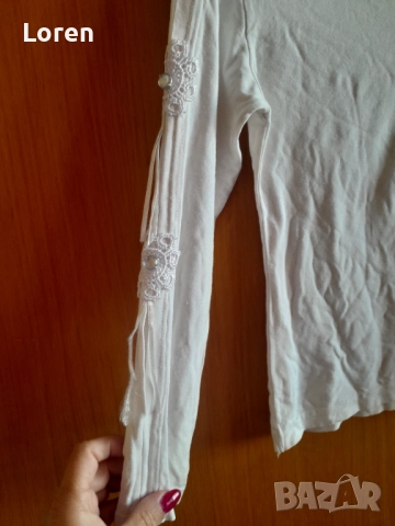 Подарявам!Детска бяла блузка , снимка 6 - Детски Блузи и туники - 51543579