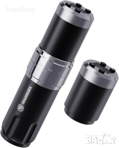 Нова проверена безжична машинка за татуировки Dragonhawk, 2 батерии 1500mAh, 7 дължина на ходовете..