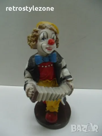 № 7777 стара фигура - клоун   - размер - височина 15,5  , основа 6,5 см  - синтетика , снимка 5 - Други ценни предмети - 48227890