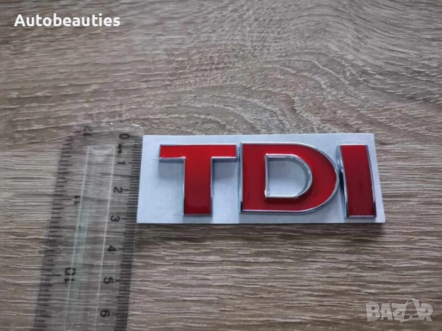 червена емблема TDI за Volkswagen, снимка 2 - Аксесоари и консумативи - 52605688