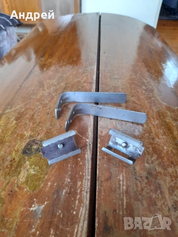 Стар комплект планки и държачи за метален корниз, снимка 2 - Други ценни предмети - 53174901