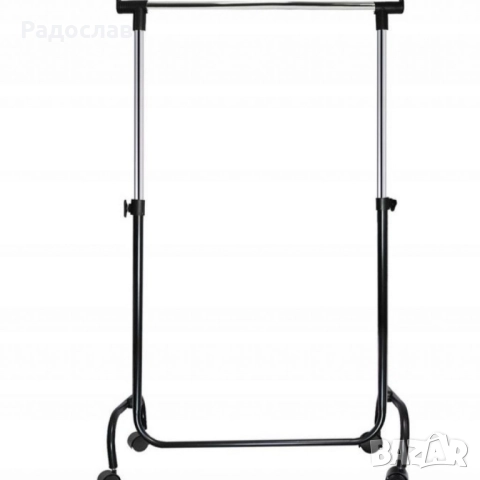 Регулируема метална закачалка на колелца – мобилен гардероб с регулируема височина!, снимка 3 - Закачалки - 52123470