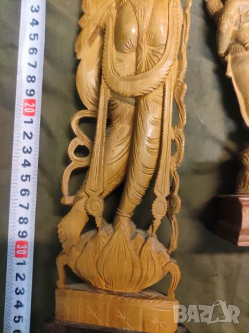 Продавам две дървени индийски статетки, снимка 8 - Декорация за дома - 43453616