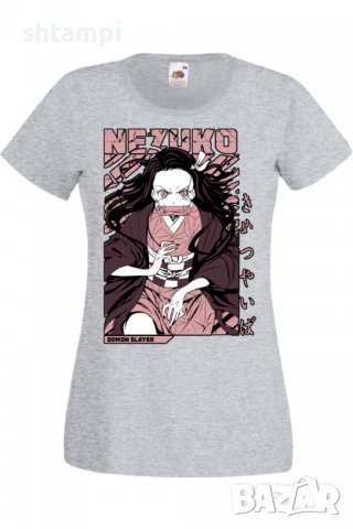 Дамска тениска Demon Slayer Nezuko Kamado 01,Анимация,игра,Празник,Повод., снимка 5 - Тениски - 38058171