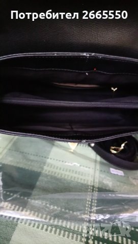 Нова, дамска, черна, кожена чанта, снимка 6 - Чанти - 37199330