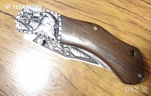 Руски сгъваем джобен нож с калъф АКУЛА ,сталь 65х13, снимка 5 - Ножове - 28100111