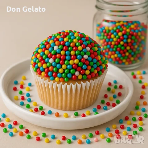 Цветни захарни перли за украса – Party микс, снимка 6 - Други - 51268448