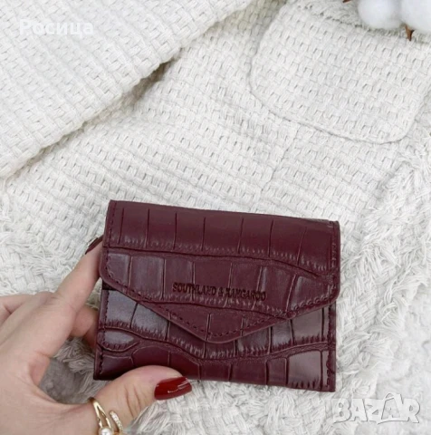 Малко дамско портмоне в бордо, снимка 2 - Портфейли, портмонета - 51408502