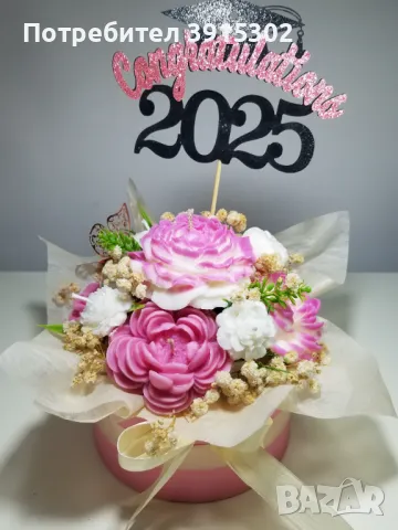 Букет от соев восък, снимка 2 - Други - 49778456