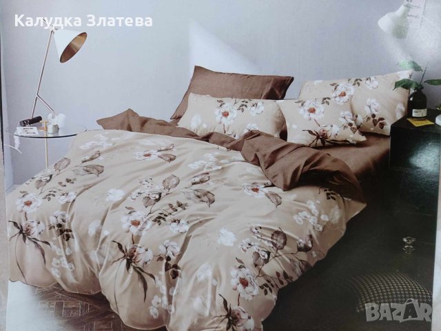 👉 Луксозен двулицев спален комплект от сатениран памук , снимка 3 - Спално бельо - 43429064