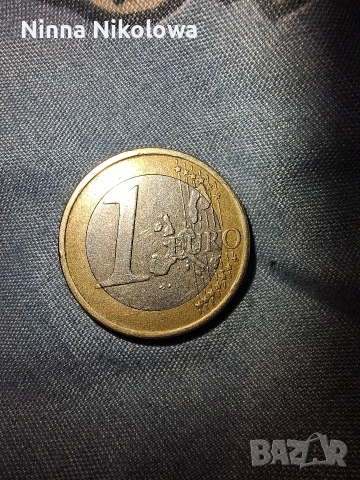 Монета от 1 евро Гърция 2002 г. – знак „S“ , снимка 2 - Нумизматика и бонистика - 53447950