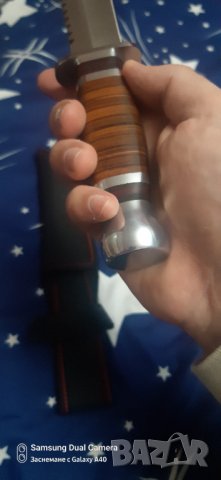 Качествен нож от неръждаема стомана със кания,нов, снимка 4 - Ножове - 34851652