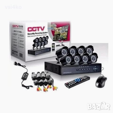 Комплект 8 камери + DVR, CCTV, снимка 3 - Други стоки за дома - 43015561