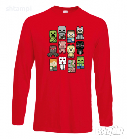 Мъжка тениска Minecraft Drawing Characters ,Minecraft,Игра,Забавление,подарък,Изненада,Рожден Ден., снимка 16 - Тениски - 36496410
