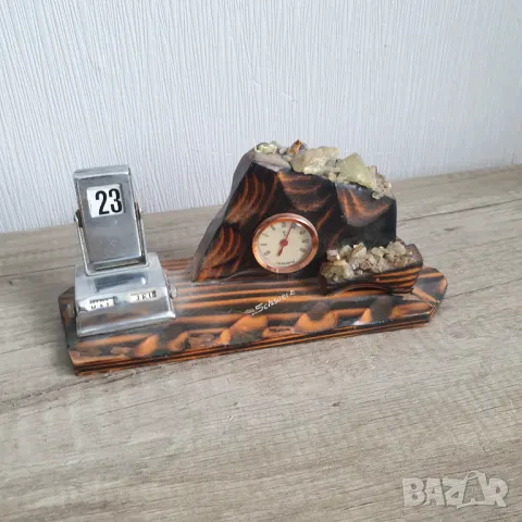 Стар механичен календар и термометър, снимка 8 - Колекции - 50169640