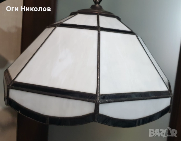 Голям  осмоъгълен полилей тип " Тифани", снимка 7 - Антикварни и старинни предмети - 52423842