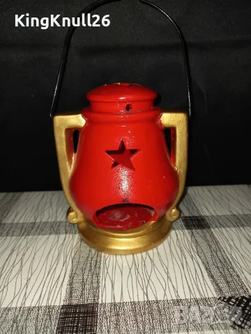 Коледен керамичен свещник , снимка 3 - Декорация за дома - 47554529