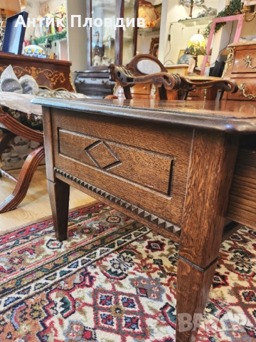 Холна маса с голямо двустранно чекмедже, снимка 4 - Маси - 52827322