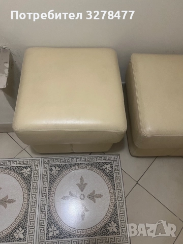 Кожени табуретки, снимка 3 - Дивани и мека мебел - 49801558