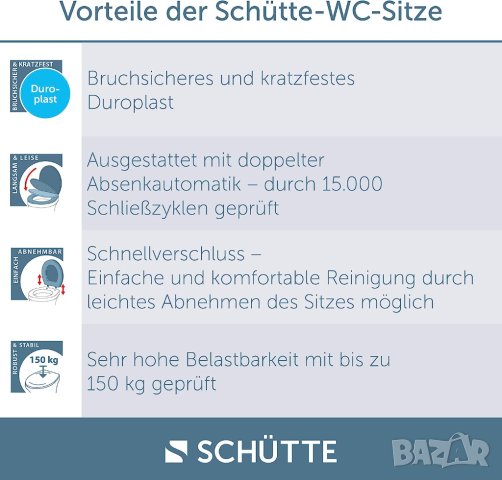 Schütte SUNSET SKY тоалетна седалка с плавно затваряне, снимка 5 - Други стоки за дома - 40307733