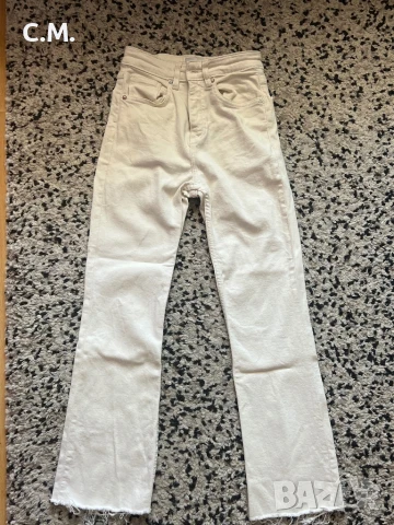 Zara бели дамски дънки