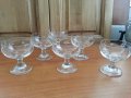 Ретро стъклени чаши чашки гравирани, снимка 1 - Антикварни и старинни предмети - 36614594