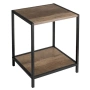 Декоративна масичка Mercado Trade, 2 нива, Метал-Дърво, Кафяв, снимка 2
