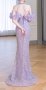 Дълга бална рокля тип русалка с пайети и атрактивен гръб, снимка 5