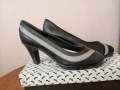 Нови! №37 Ест Кожа Обувки 8см ток

, снимка 1