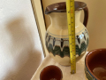 Троянска керамика кана за вино/ вода + чашка за ракия , снимка 2