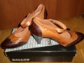 Красиво съчетание на цветове- обувки " Ballys" в кафяв цвятс каишка- заделова дама--за деловата дама, снимка 5
