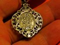 Сребърна икона, амулет, накит медальон с Богородица, Дева Мария - Панагия 30 мм - Богородица сребро, снимка 6