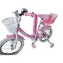 Детски велосипед Dech, 16”, помощни колела, Розов, снимка 4