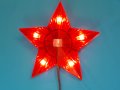 СССР стара руска светеща Коледна звезда за елха USSR