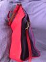 Дамска чанта Fraiche Paris корал червена и лилаво ретро стил дълга дръжка , снимка 14