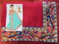 Изчистено едноцветно сари (130-137), снимка 5