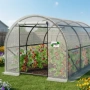 Компактна бяла оранжерия - професионална защита и идеални условия за вашите култури - 3 х 2 х 2м, снимка 5
