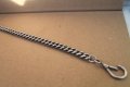 Сребърен синджир/кюспек за джобен часовник, снимка 3