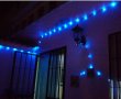Верига от лампички за външен монтаж, 10м, черен кабел-синя светлина и бял-кабел студено бяла светлин, снимка 1 - Декорация за дома - 43037681