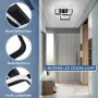 EIDISUNY LED таванна лампа Модерна 40W LED, 3 квадрата-Черна (студена бяла светлина 6000K), снимка 7