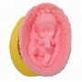 3d бебе в плетен кош панер с шише биберон силиконов молд форма калъп фондан гипс шоколад сапун свещ, снимка 1 - Форми - 36817507